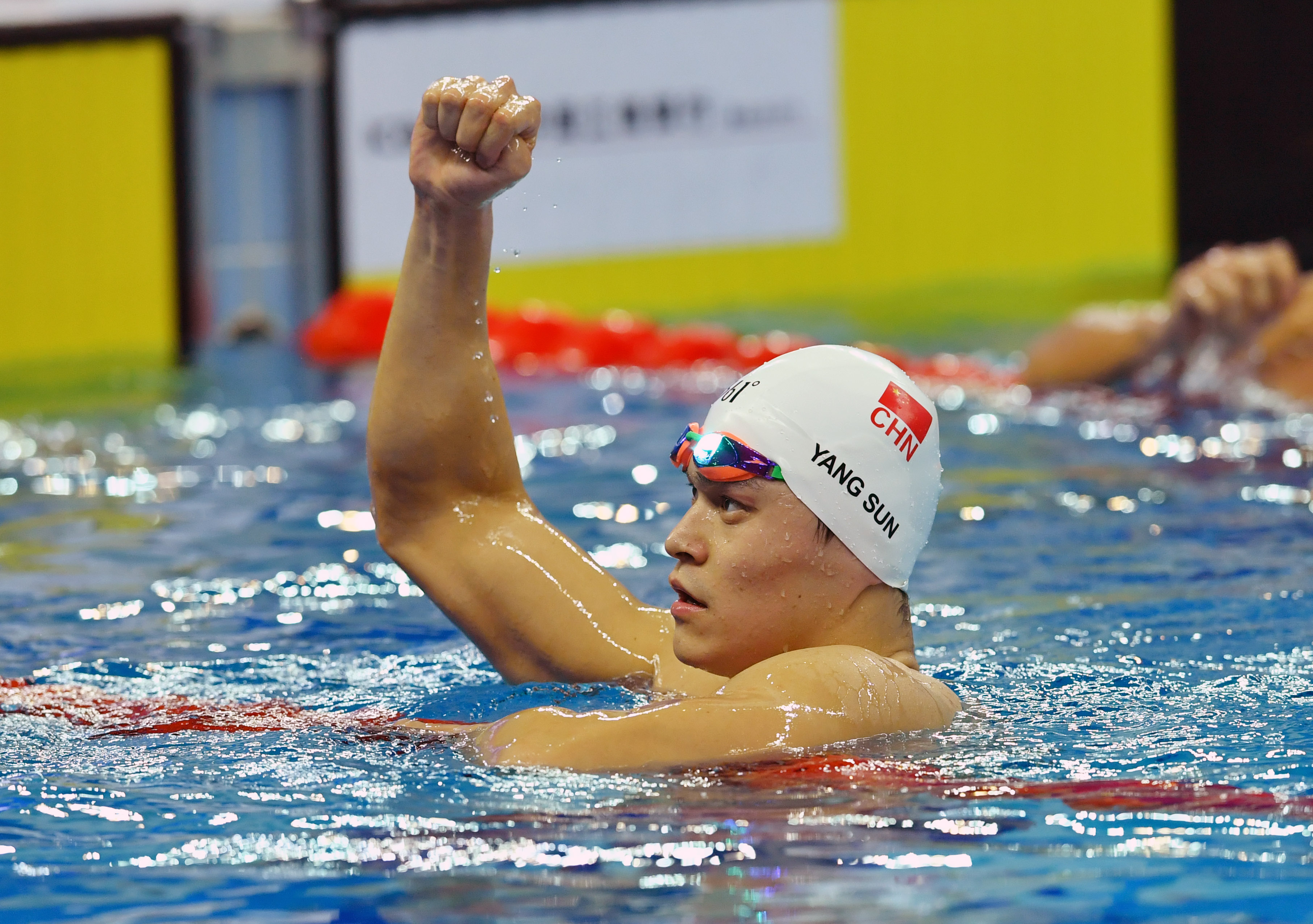 中国游泳选手孙杨进入男子米自由泳决赛